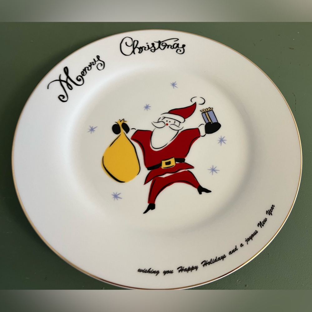 10.5 Dinner Plate Merry Christmas by Merry Brite (China) - 4 Plates